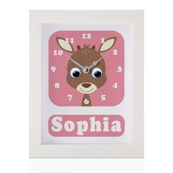Personalised Childrens Deer Clock, 7 of 9