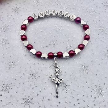 Personalised Ballerina Bracelet. Ballet Gift, 10 of 11