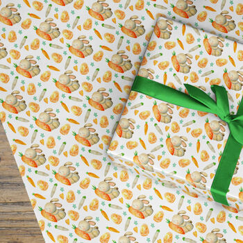 Easter Carrot Wrapping Paper Roll Or Folded, 2 of 3