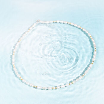 Simply Creamy Freshwater Pearl Beaded Necklace, 5 of 6