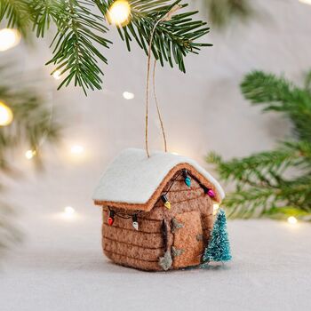 Personalised Felt Shed Christmas Bauble, 2 of 4