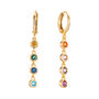 Ellica Rainbow Droplet Gold Huggie Hoops, thumbnail 1 of 2