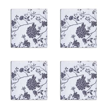 Luxury Linen Like Floral Napkins Cecylia Natural, 5 of 6