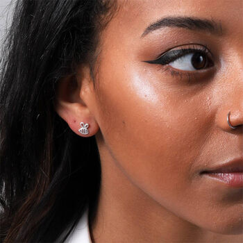 Sterling Silver Bee Earrings For Mother's Day, 2 of 5