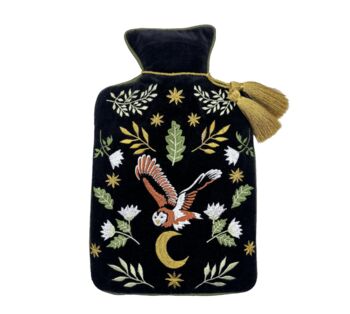 Luxury Embroidered Secret Garden Owl Hot Water Bottle, 3 of 4