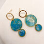 Circular Turquoise Clay And Resin Statement Earrings, thumbnail 1 of 11