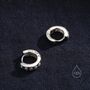 Sterling Silver Cz Crystal Encrusted Disk Stud Earrings, thumbnail 9 of 9