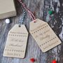 Personalised 'Happy Christmas' Wooden Gift Tag, thumbnail 2 of 3