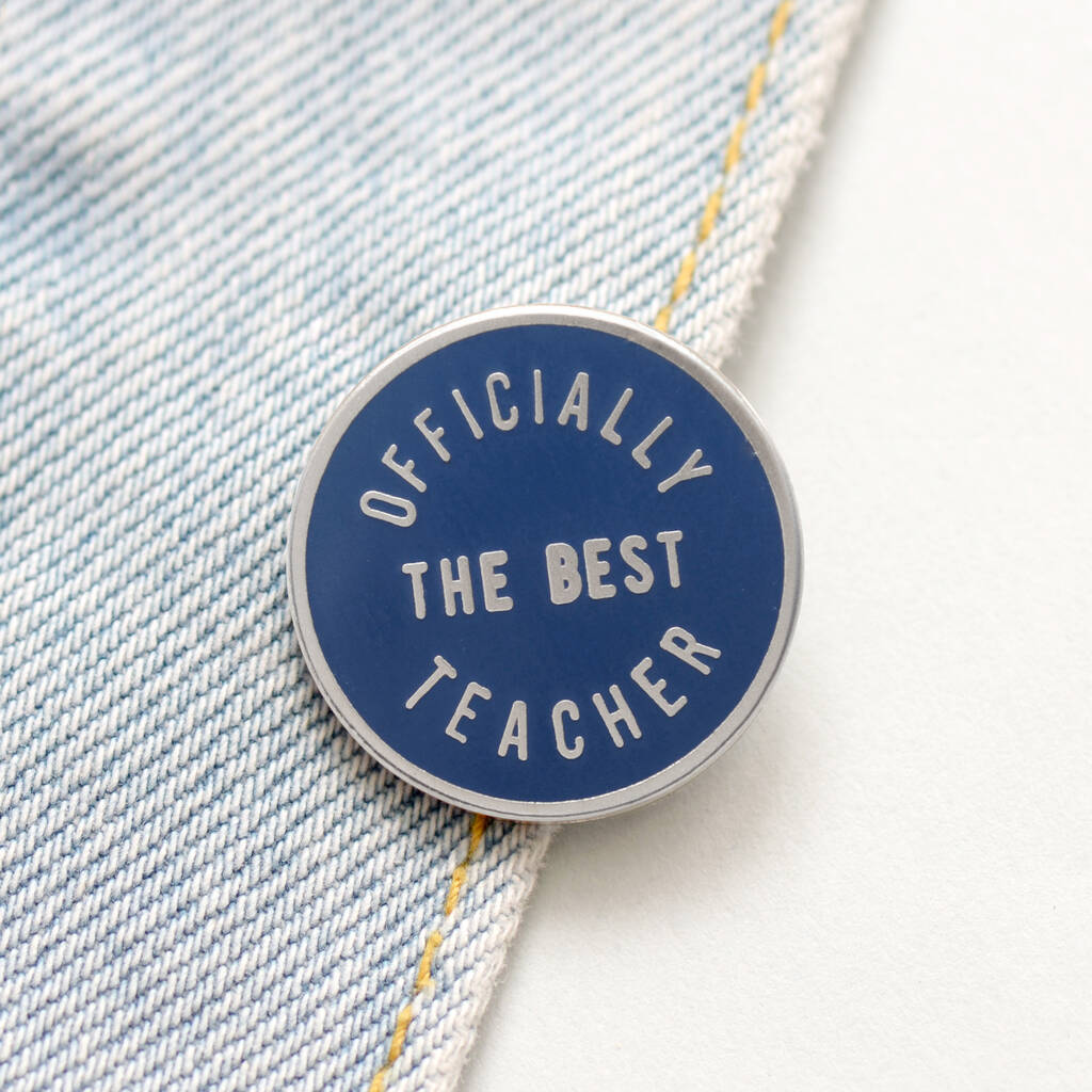 'Officially The Best Teacher' Enamel Pin, 1 of 8