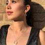 Sterling Silver Round Tapered Eclipse Pendant, thumbnail 6 of 10