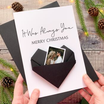 Personalised Origami Christmas Card – Always You Design For Husband, Wife Or Partner, 8 of 9