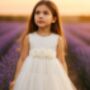 Juniper In Ivory White Party Or Flower Girl Dress, thumbnail 1 of 5