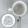 East Of India Porcelain Coaster 'If Friends Were Flowers I'd Pick You', thumbnail 2 of 4