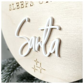 'Sleeps Until Santa' Whiteboard Wall Sign, 3 of 5