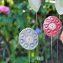 Set Of Three Personalised Flower Garden Pot Stakes, thumbnail 2 of 9