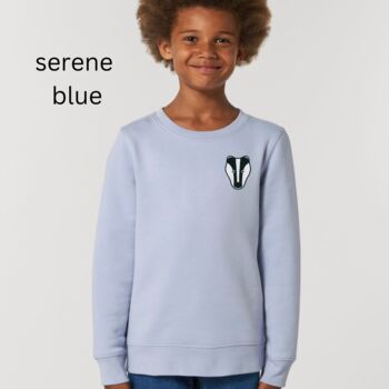 Childrens Organic Cotton Badger Sweatshirt, 11 of 12