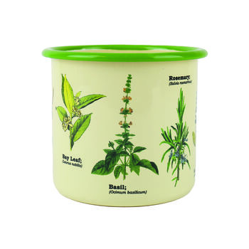 Herbs Enamel Plant Pot, 5 of 5