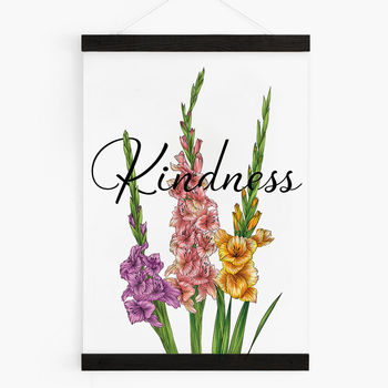 Personalised Gladiolus Botanical Flower Print, 4 of 5