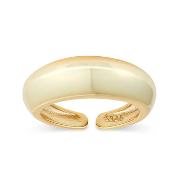Chunky 18 K Gold Or Silver Dome Stacking Ring, 2 of 7