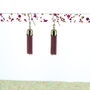 Fuchsia Tassel Chain Party Earrings, thumbnail 2 of 3