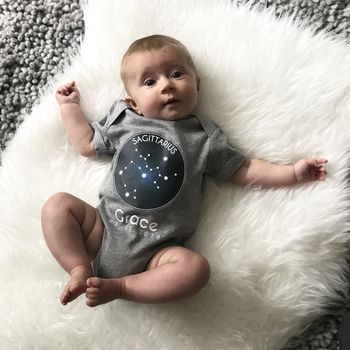 Star Sign Personalised Babygrow, 2 of 6