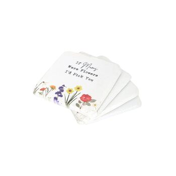 Set Of 24 Wildflower Coasters Party Guests Gift, 2 of 3