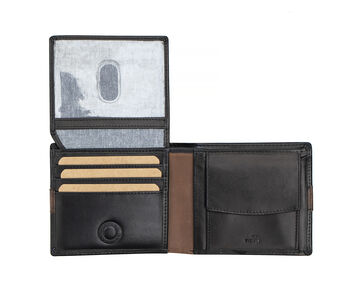 Personalised English Leather Black Wallet Rfid Safe, 7 of 12