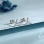 Marquise Cz Stud Earrings In Sterling Silver, thumbnail 3 of 12