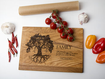 The Family Tree Solid Oak Board, 4 of 6
