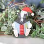 Badger Reading Book Christmas Tree Decoration, thumbnail 1 of 2