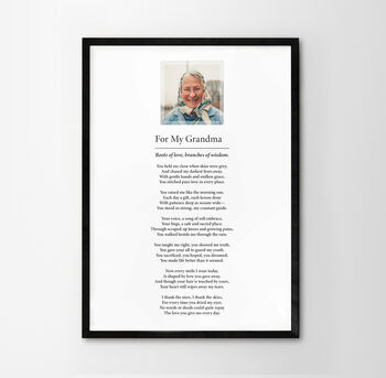For My Grandma Personalised Photo Poem Print, 9 of 9
