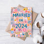 Floral Wedding Card, Married In 2024, thumbnail 2 of 3