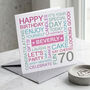Personalised 70th Birthday Card, thumbnail 2 of 5
