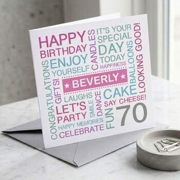 Personalised 70th Birthday Card, 2 of 5