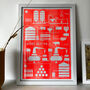 Fluorescent Orange Whisky Infographic Print, thumbnail 5 of 6