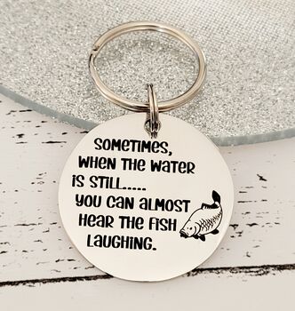 Carp Fishing Keyring With Personal Message, 2 of 2