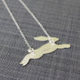 Sterling Silver Watercolour Small Hare Necklace, thumbnail 3 of 3
