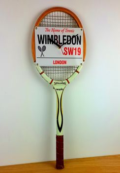 Wimbledon Tennis Racket Wall Clock, 6 of 7