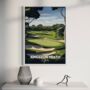 Kingston Heath Golf Course Poster – Golf Wall Art Print | Gift For Golfers, Dad, Husband, Golf Gift For Him, thumbnail 1 of 2
