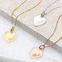 18ct Gold Plated Or Silver Heart Charm Name Necklace, thumbnail 1 of 5