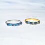Blue Sapphire And Blue Topaz Eternity Band, thumbnail 5 of 8