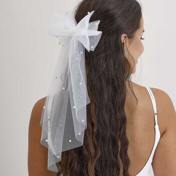Hen Party Bride To Be Hair Bow With Pearls, 2 of 2