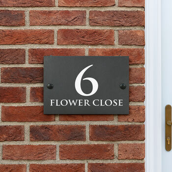 Personalised Classic Slate House Number Sign, 2 of 2