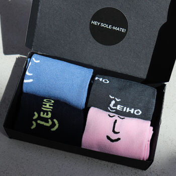 Happy And Cosy Bamboo Socks Gift Box Bundle Of Four, 3 of 3