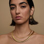 Flat Snake Four.3mm Chain Necklace – Gold Plated, thumbnail 3 of 4