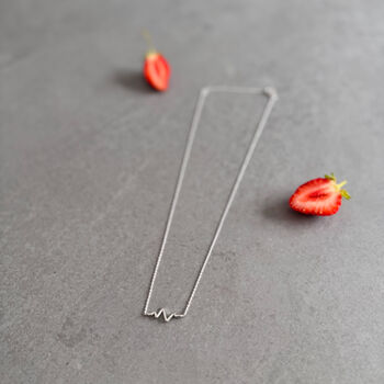 There For You Sterling Silver Heartbeat Necklace – Friendship Gift For Her, 3 of 5