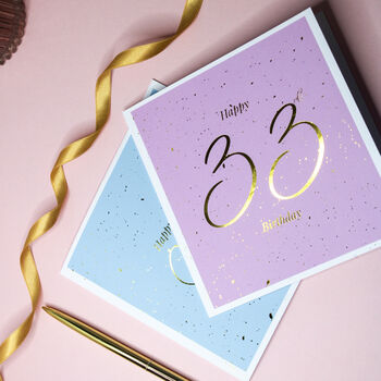Gold Dust | Personalised Age Foiled Birthday Card, 4 of 5
