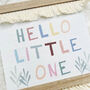 Hello Little One Nursery Decor | Boho Theme Nursery Pennant, thumbnail 3 of 6