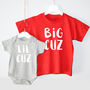 'Big Cuz' 'Lil Cuz' Cousin T Shirt Set, thumbnail 1 of 5