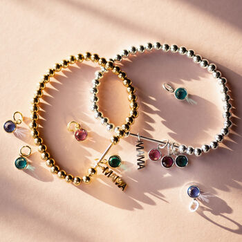 Family Birthstone Mama Charm Beaded Bracelet, 4 of 9